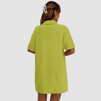 Frances™ Elegante Zomer Twee-delige Set | Korte Mouwen Knop-up Top en Drawstring Shorts