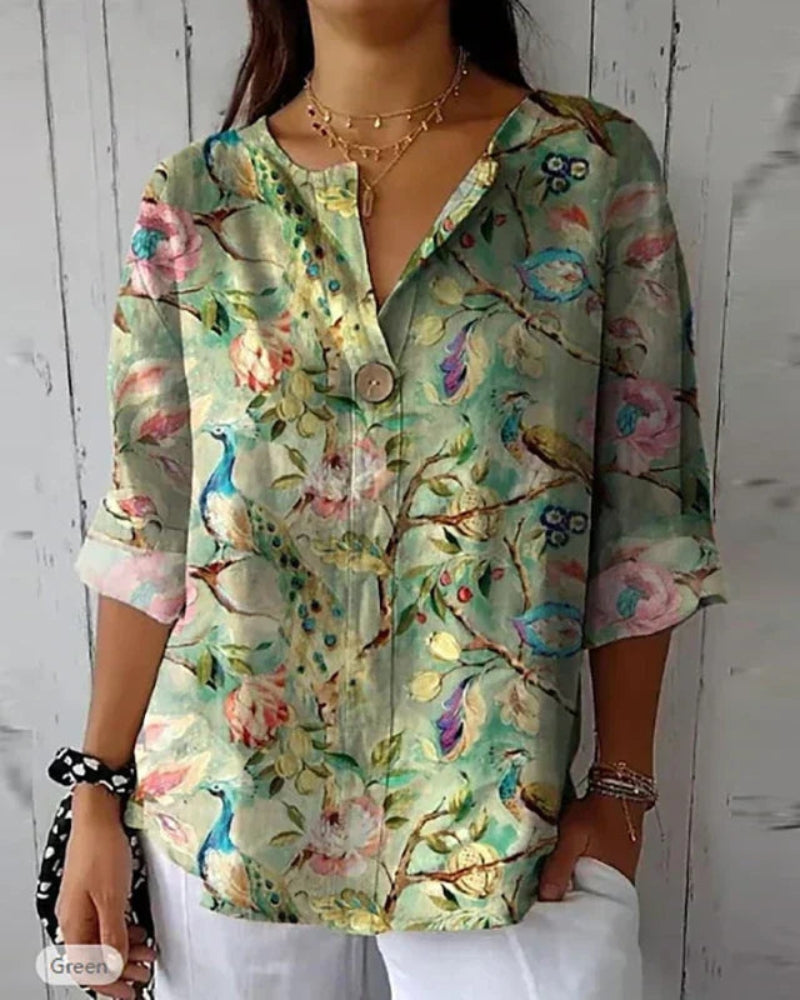 HELEINA - Bloemige vintage blouse