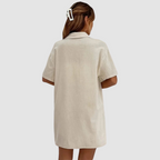 Frances™ Elegante Zomer Twee-delige Set | Korte Mouwen Knop-up Top en Drawstring Shorts