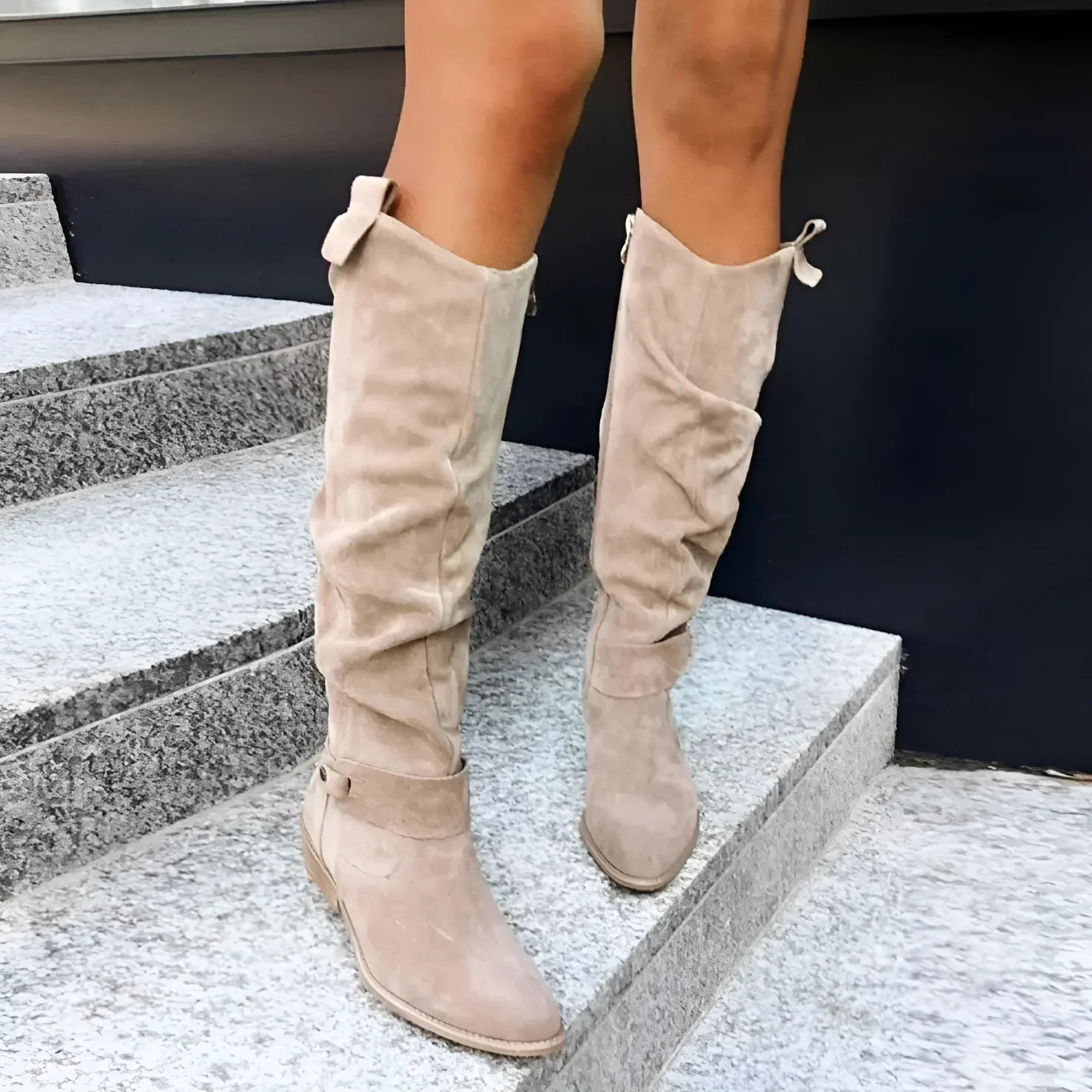 Laluna® | Stijlvolle Suède Knieboots
