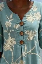 Nemi™ | Elegante Bloemen Midi Jurk