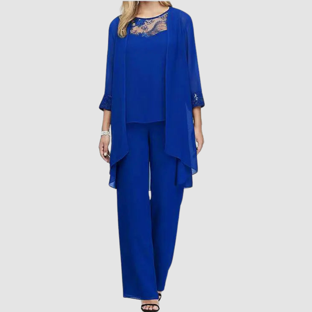 Iva™ Elegante Drie-Delige Set | Gecoördineerde Top, Jas en Broek