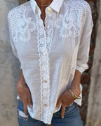 IAREL - CHIQUE KANTEN GEBORDUURDE BLOUSE