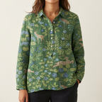 Isolde™ | Tijdloos Linnen Shirt met Print