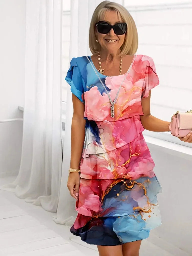 Adèle – Elegante en vloeiende jurk met ruffles