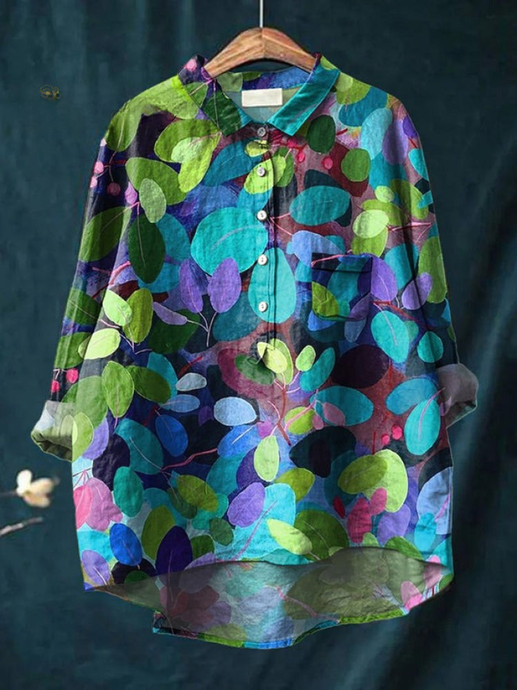 Sienna™ | Tijdloze Linnen Blouse met Print