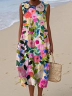 Ava | Bloemen Midi Jurk