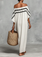 Aveline™ | Off-Shoulder Maxi Jurk met Vleermuismouwen