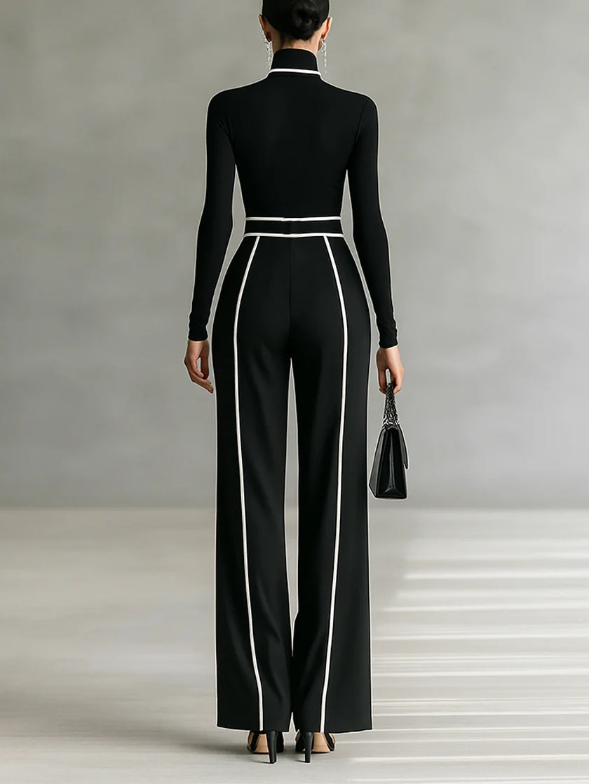 Vera™ || Elegante set met contrastdetail