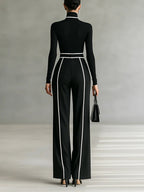 Vera™ || Elegante set met contrastdetail