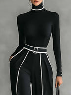 Vera™ || Elegante set met contrastdetail