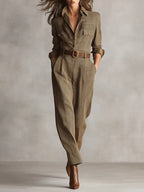 Anna™ || Geruite elegante jumpsuit