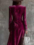 Vera™ | Fluwelen Blazer Maxi Jurk