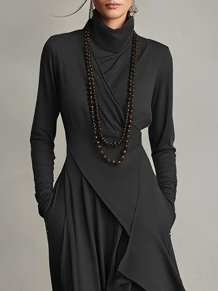 Malva | Maxi Jurk met Hoge Hals