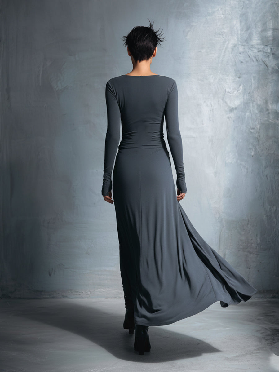 Naiara ❘ Maxi-jurk met zijden knoop