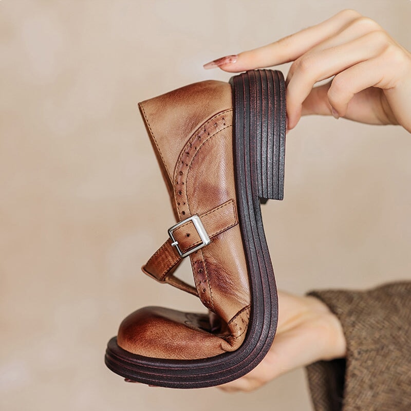 Talvanna | Elegante Everyday Leren Mary Janes
